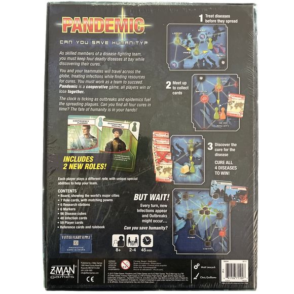 Pandemic Board Game Z-Man Award Winning Can You Save Humanity Matt Leacock - Picture 3 of 4